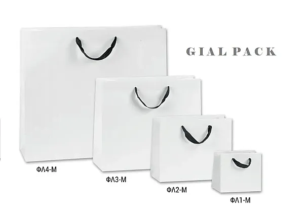 ΤΣΑΝΤΑ ΧΑΡΤΙΝΗ ΛΕΥΚΗ ΜΕ ΜΑΥΡΗ ΦΑΚΑΡΟΛΑ